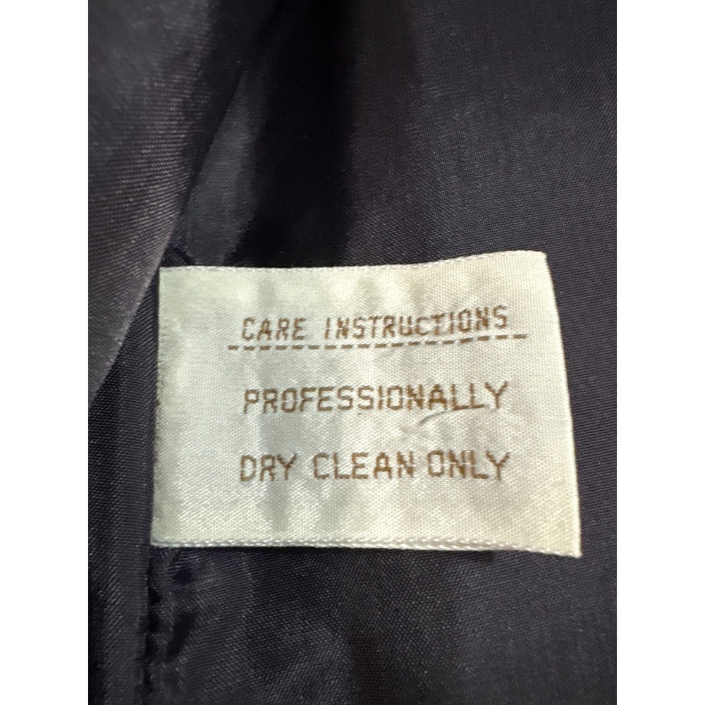 Vintage RZR Weather Wise Black 100% Wool Long Coat Faux Fur Collar Size 7/8 - Picture 3 of 8